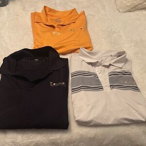 Oakley Orange, Nike Black and Puma Cream Polo Shortsleeve Shirt Set of 3